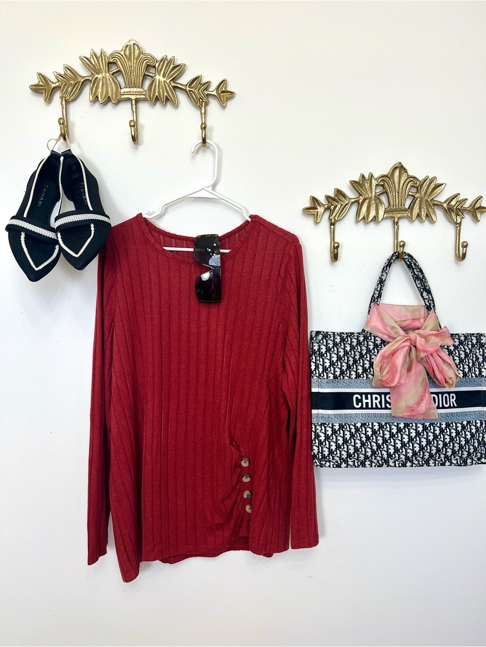 🆕🍓Lounge Women’s Ribbed Long-Sleeve Top XL